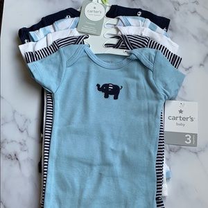 Carter’s 5 Bodysuits Elephant Style Set - 3 Months